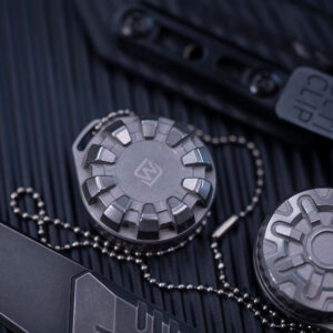 Titanium Waterproof Pill Case Travel Pill Organizer Bottle EDC Capsule Container Portable Pocket Metal Box with Chain for Camping, Hiking, Fishing Mecha Style, Magnetic Polishing