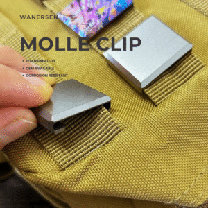 Custom Titanium Molle Clip EDC Tactical Backpack Clip