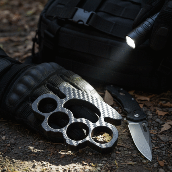 Carbon Fiber Four-Finger Knuckle Duster – Lightweight Self-Defense & Survival Gear - Image 8