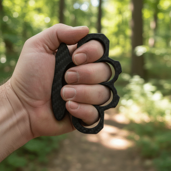 Carbon Fiber Four-Finger Knuckle Duster – Lightweight Self-Defense & Survival Gear - Image 9