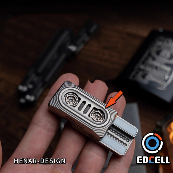 WANERSEN Tape Machine Fidget Slider – Titanium Alloy EDC Toy & Pendant - Image 3