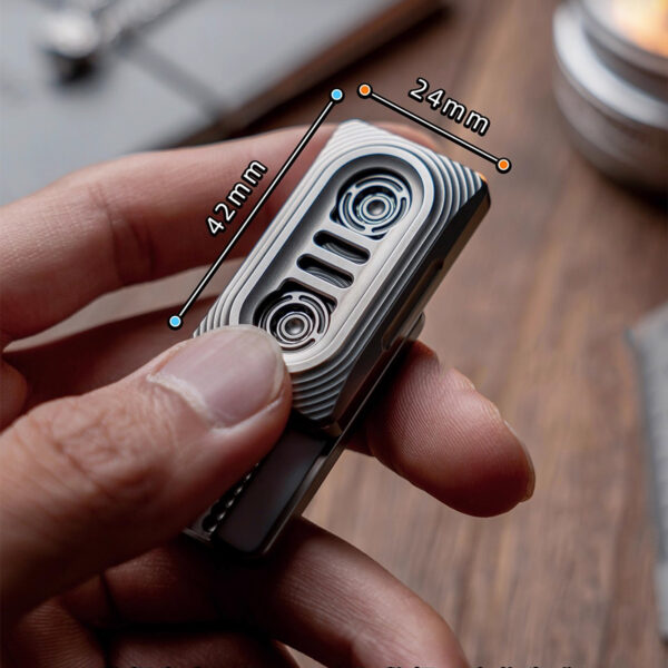 WANERSEN Tape Machine Fidget Slider – Titanium Alloy EDC Toy & Pendant - Image 4