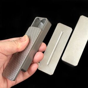 Titanium EDC Slider Storage Case – Mechanical Push Lid Cigarette Holder