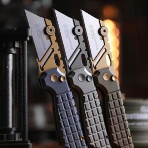 North Mountain Blade Titanium Utility Knife EDC Box Cutter Folding Craft Knife Outdoor Pocket Razor Knife